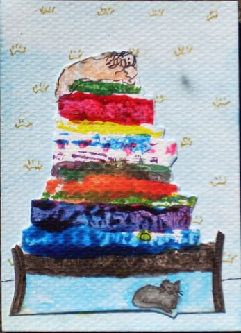 fairy tale illustration for the princess and the pea