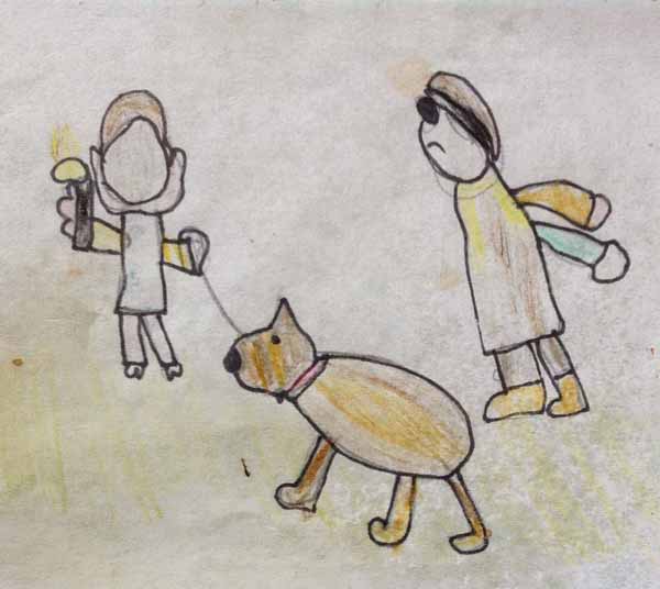 child's drawing of figures