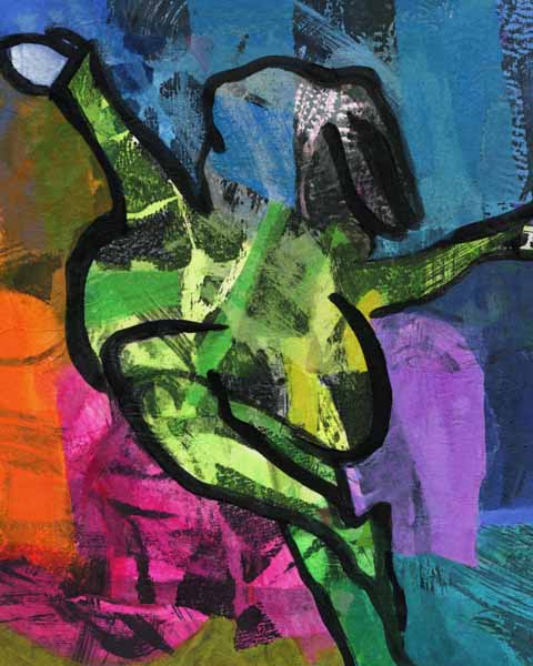 A leaping joyous fat lady