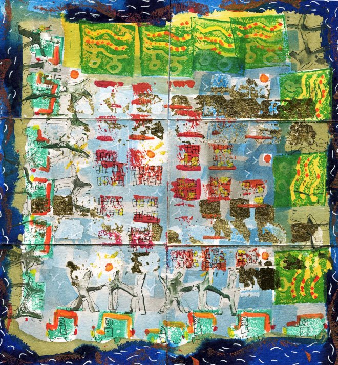 a group of 6 ATCs by Catherine Redmayne