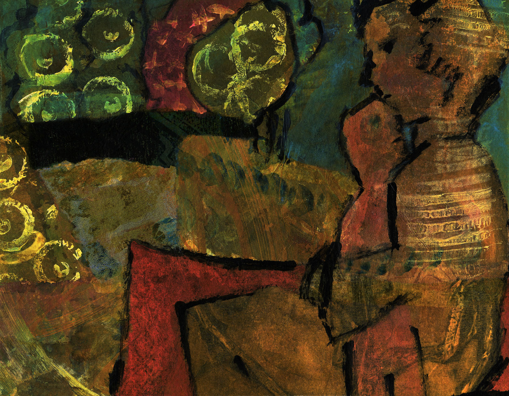 woman holding her ventriloquist's dummy by catherine redmayne 