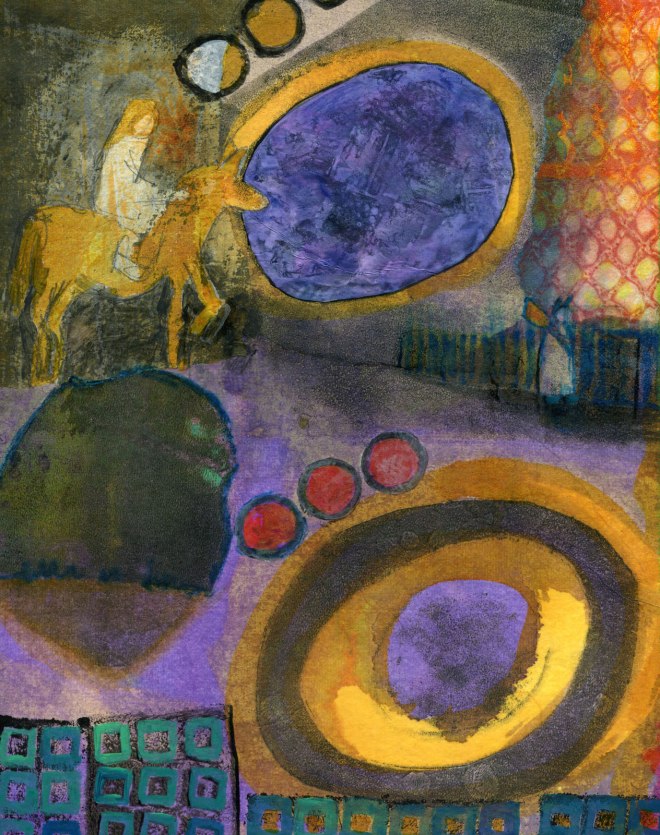 mixed media painting by Catherine Redmayne