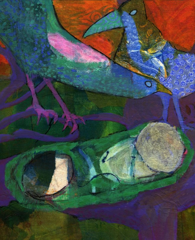 fanciful interpretation of a traditional nursery rhyme - painting by Catherine Redmayne